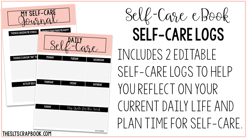 Self-Care eBook journal pages