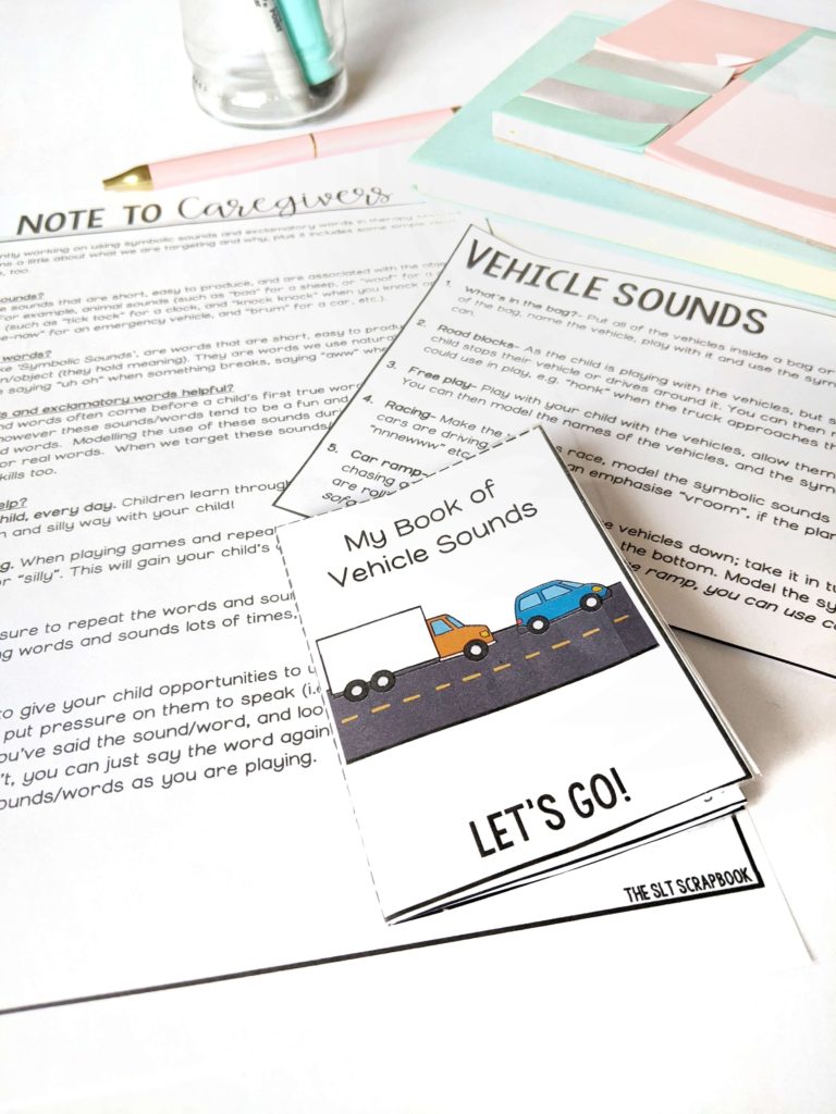 Speech Therapy Resource for early Intervention. Pages shown from resource