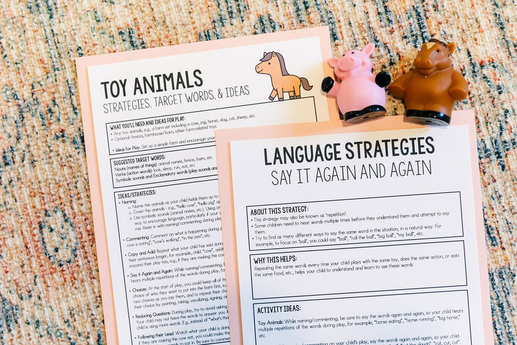 Early Intervention Handouts for Speech Therapy